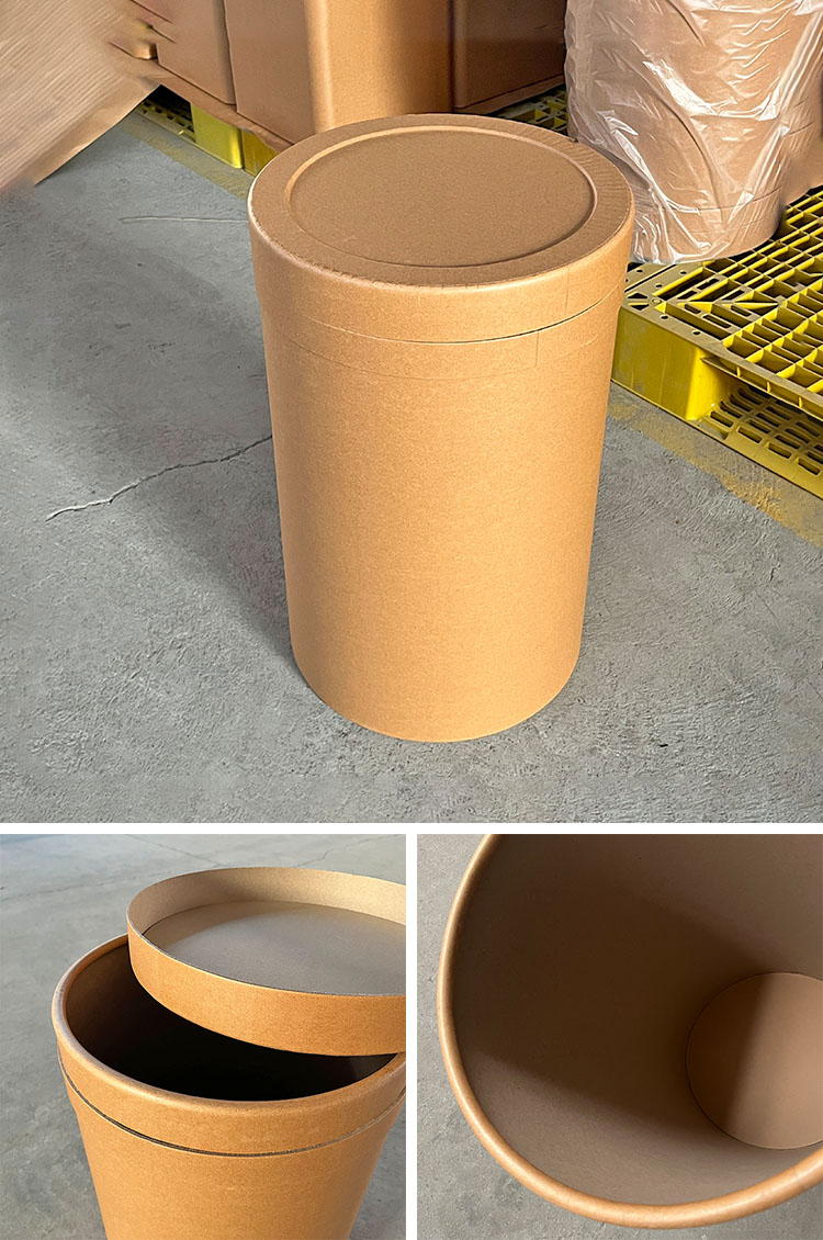 Circular kraft paper solid fiber drum