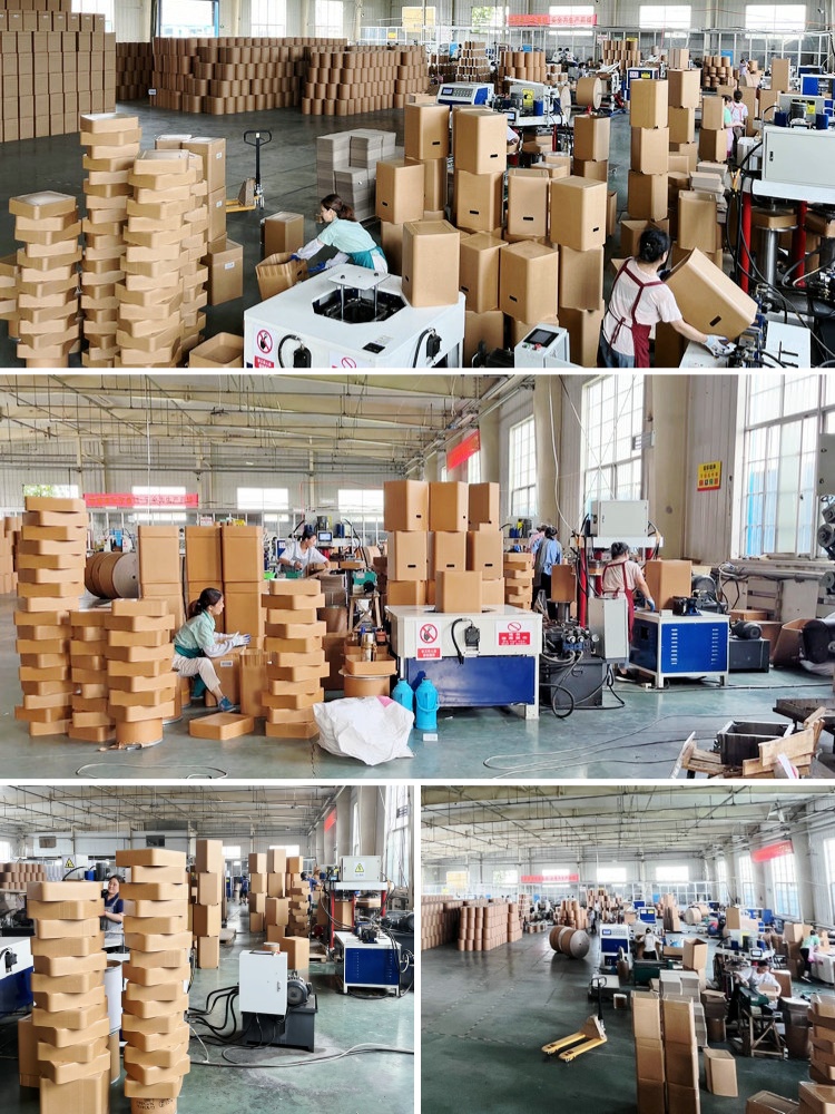 Square paperboard fiber drum production workshop