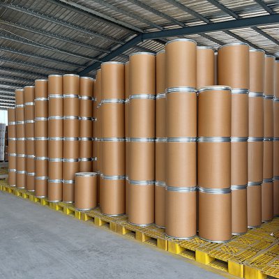 Circular fiber drum finished goods warehouse