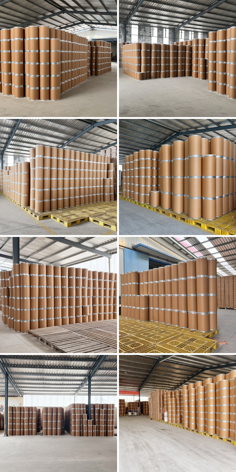 Circular fiber drum finished goods warehouse
