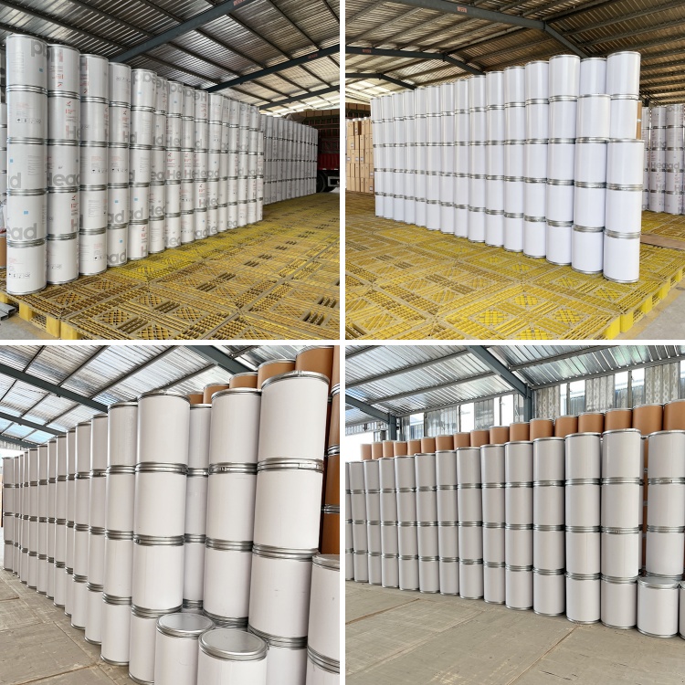 White fibre drum finished goods warehouse