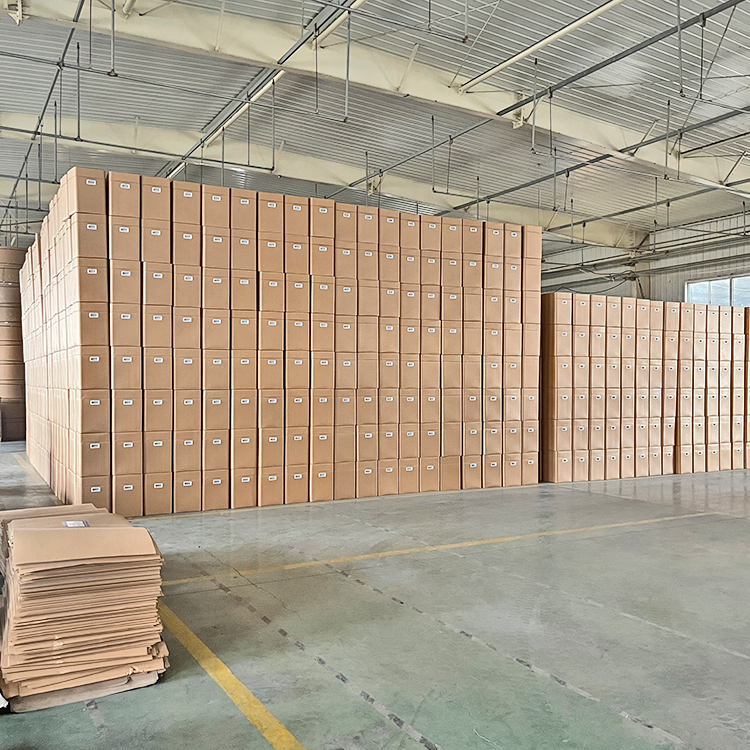 Square fiber drum finished goods warehouse